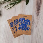 3 Crows Designs Mini Notebooks with Blue Flower Print