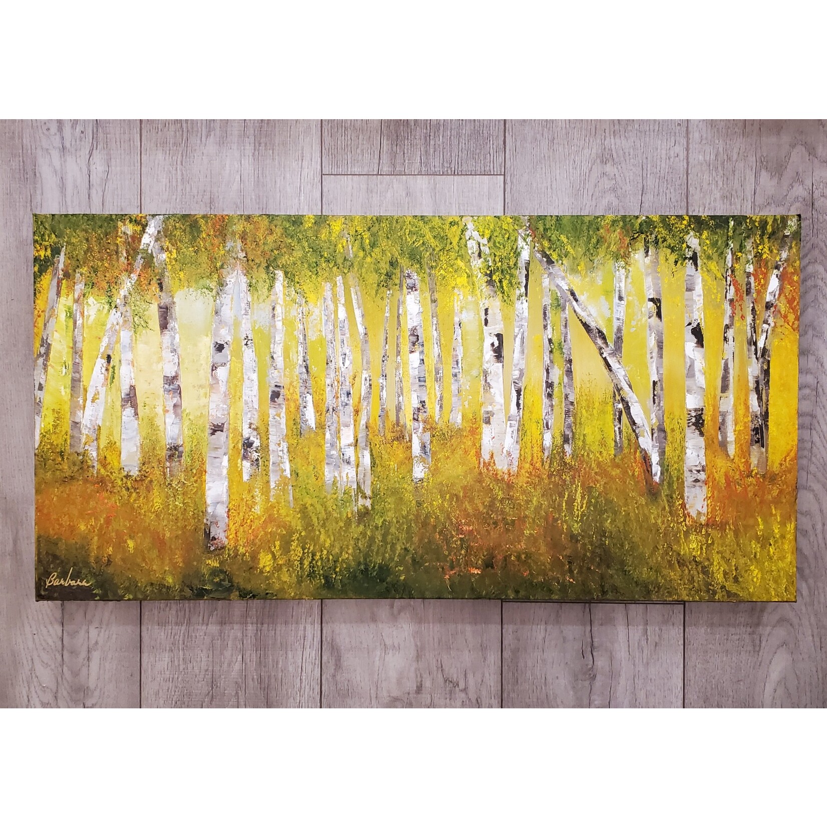 Barb Moniot "Aspen Grove" - original oil painting