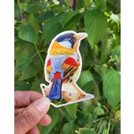 Bethany Lund Bird Sticker - "Gold Throat"