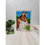 Bird in a Pine Donkey & Goat - Greeting Card
