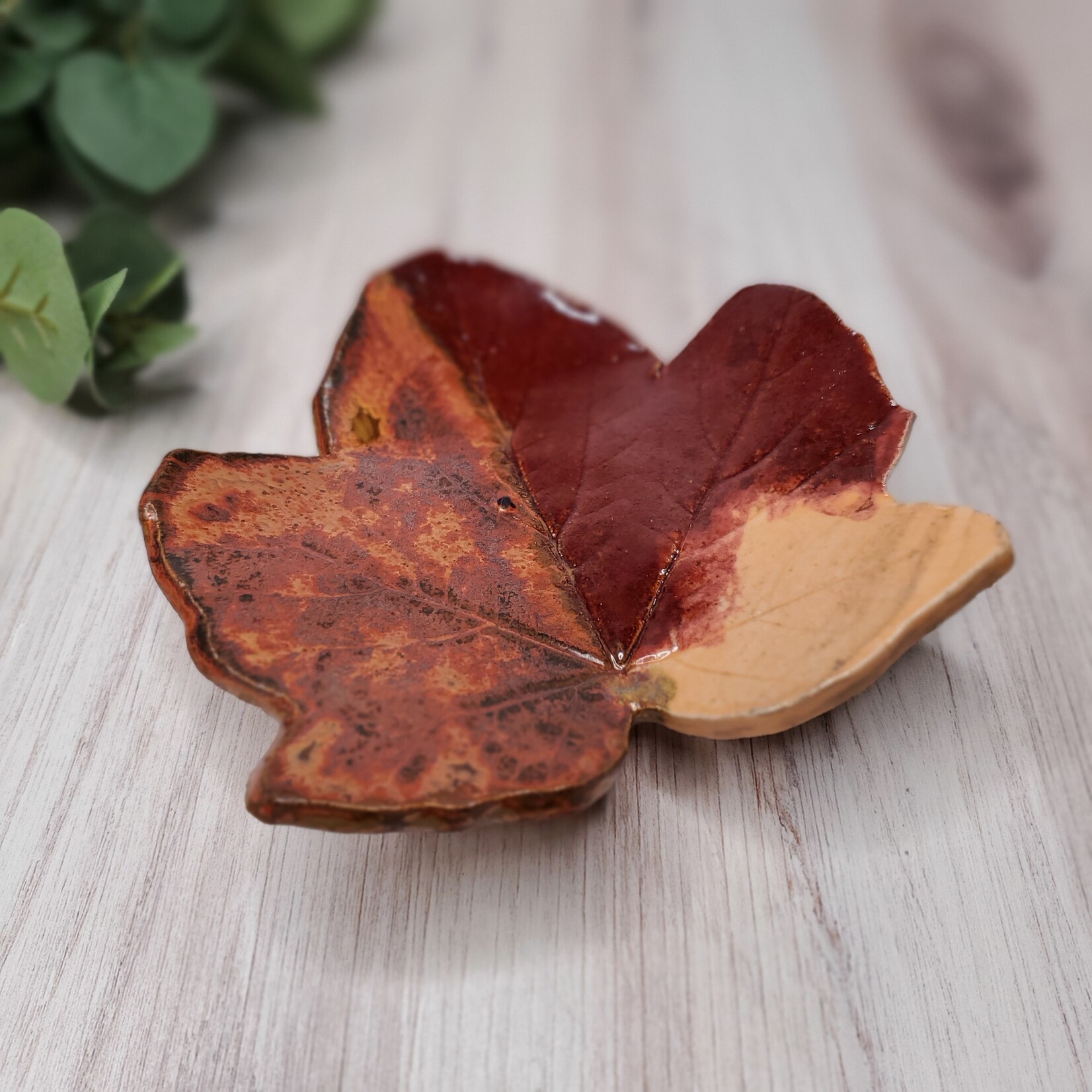 Elaine Randall "Autumn in the Woods" - Leaf Dish