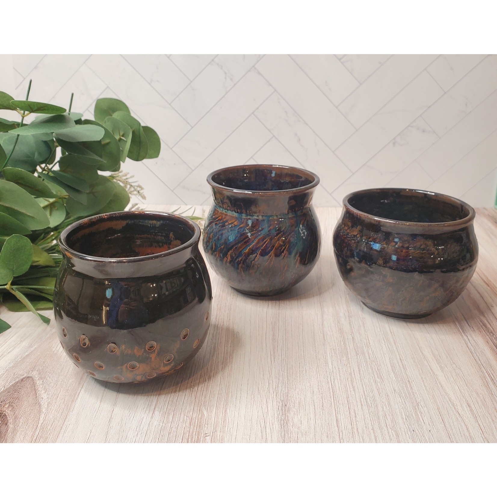 Elaine Randall General Purpose Ceramic Bowls/ Tea Bowls - Dark Glazes