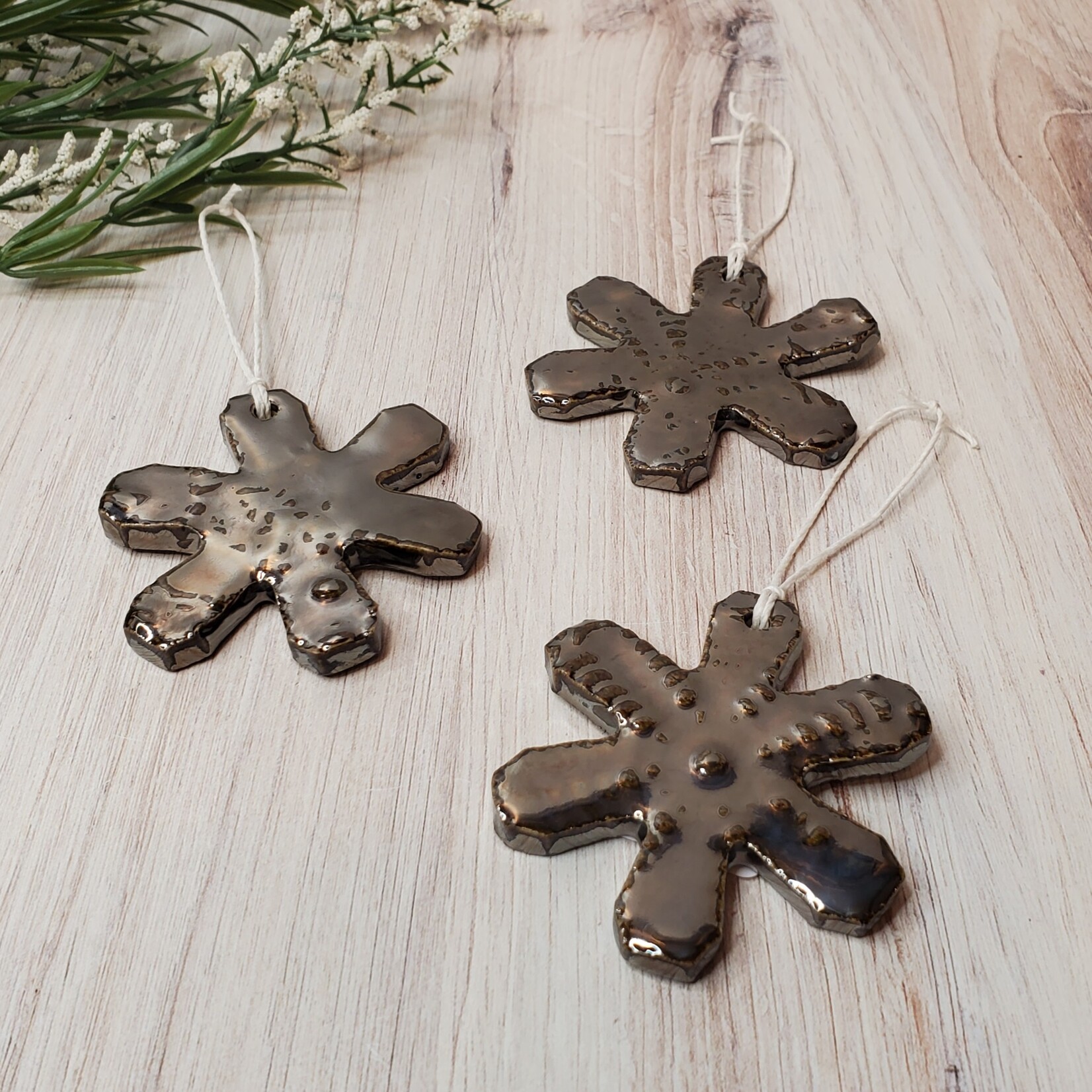 Elaine Randall "Midnight Snowflake" - Ceramic Ornament