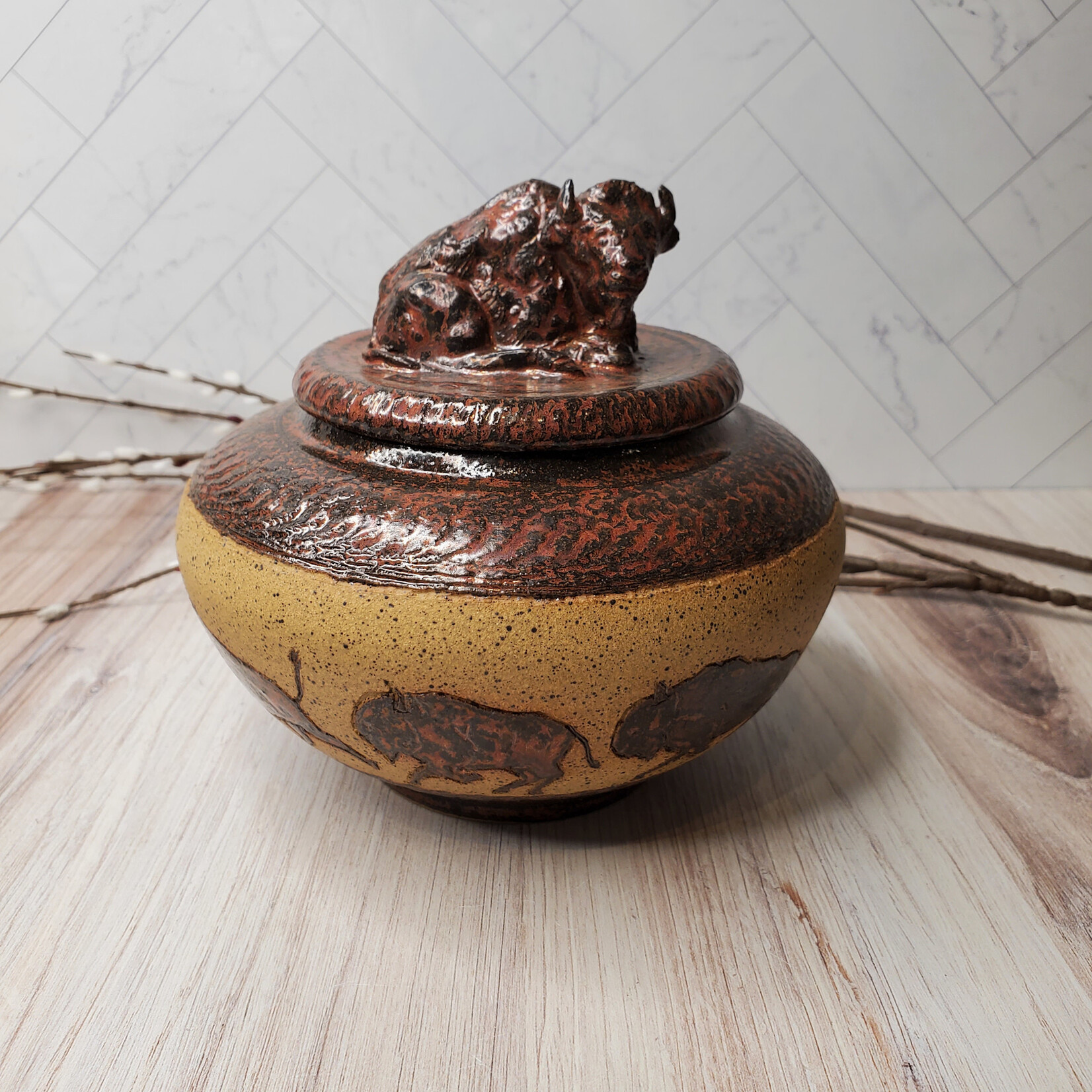 Elaine Randall "The Dream of Freedom" - Bison Dream Jar