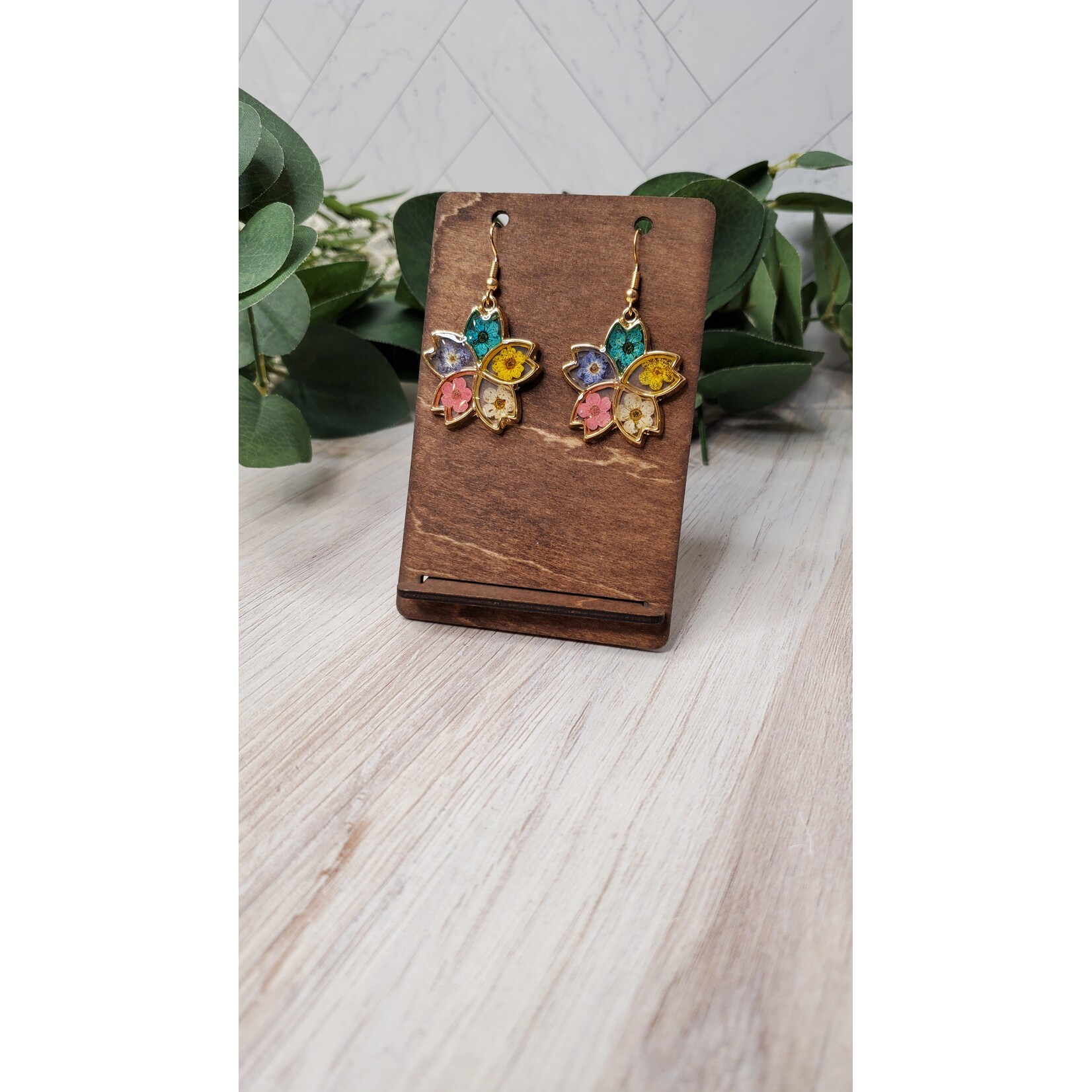 Evi Studio Botanical Earrings - Multi Flowers