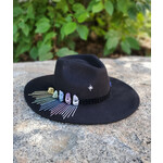 Fast and Luse Wool Hat - Black - Crystals & Embroidery