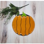 Glas Rat Art Glass Pumpkin Plate - fused glass