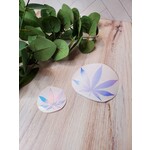 Holographic Pot Leaf Sticker - Small