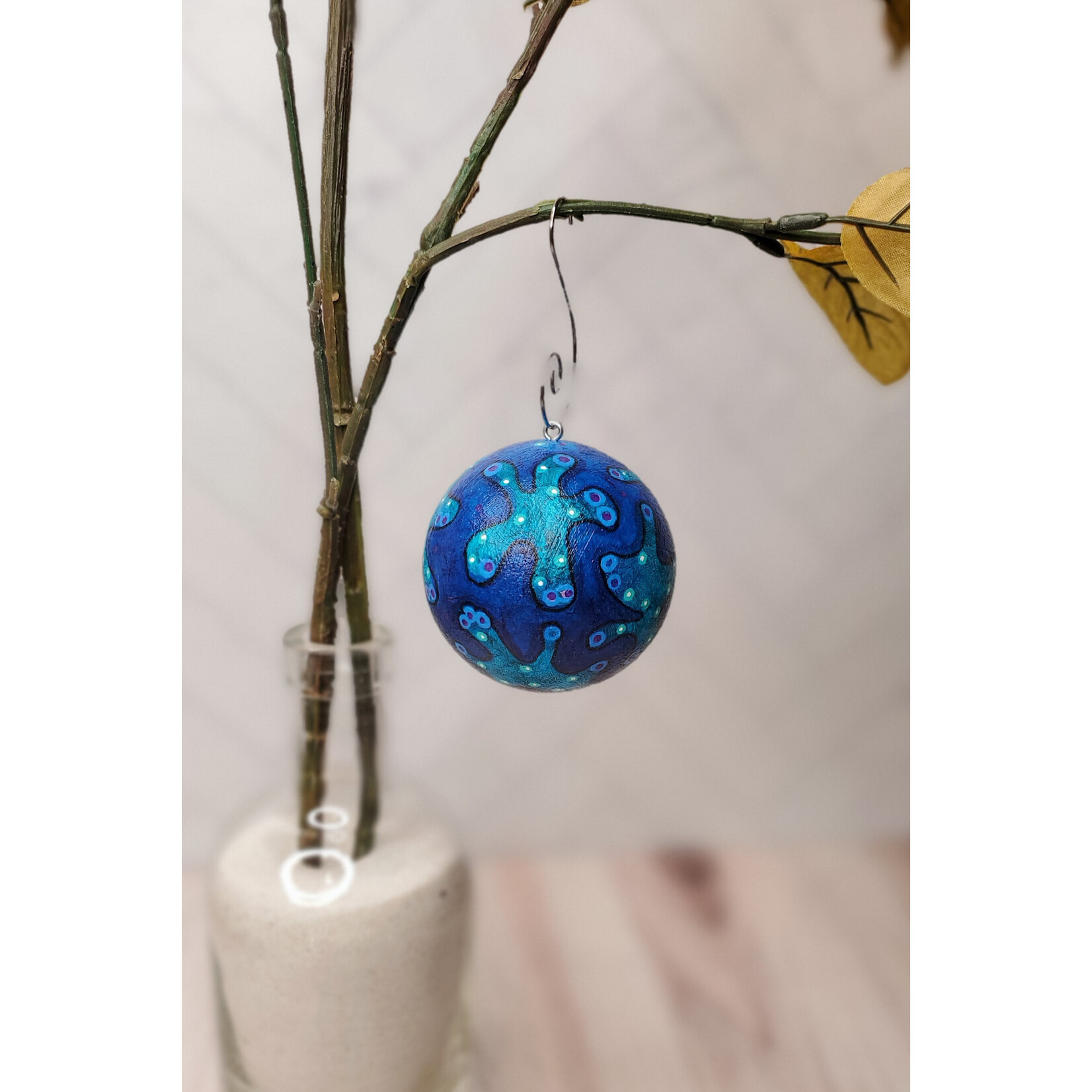Javamama Large Blue Ball Ornaments