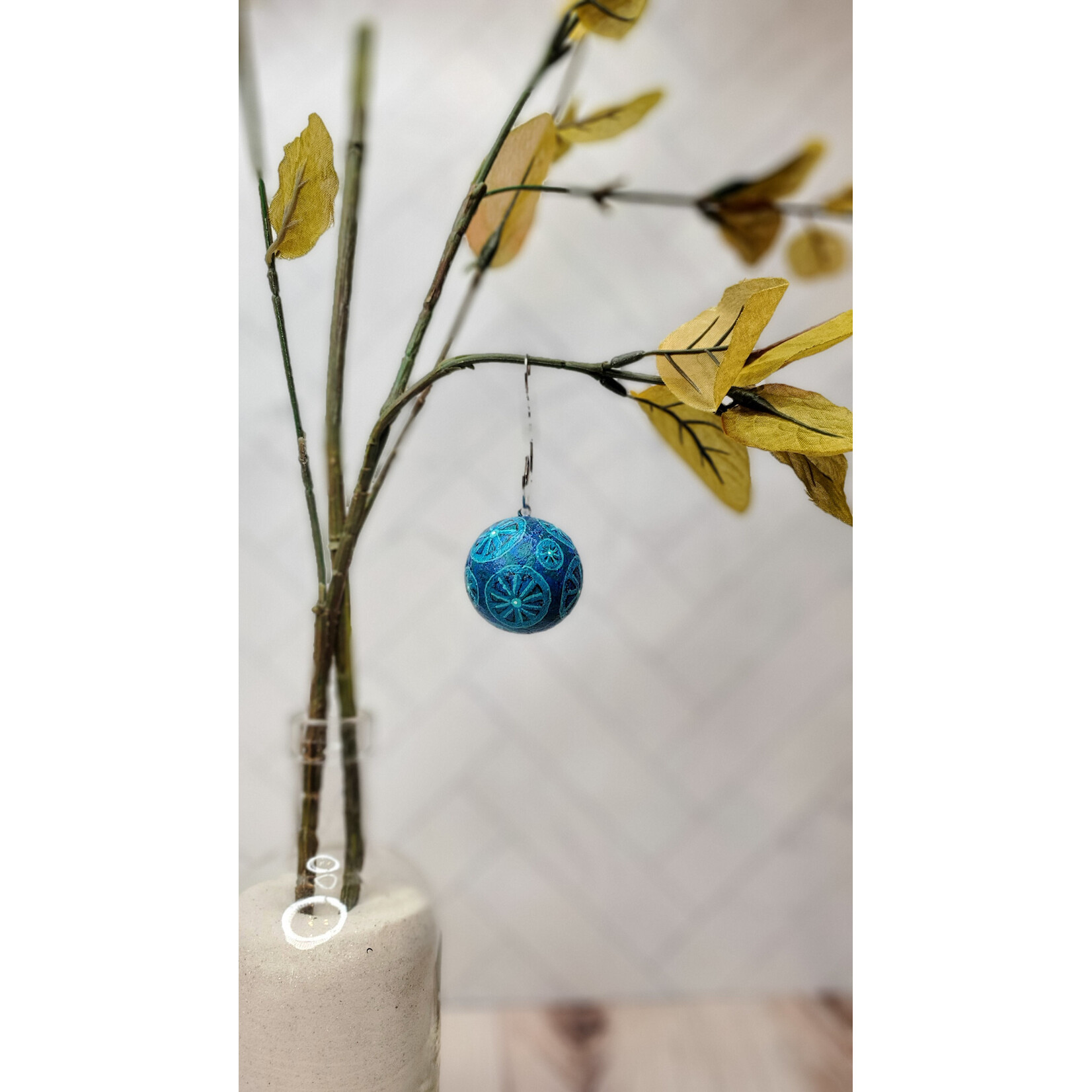 Javamama Small Blue Ball Ornament