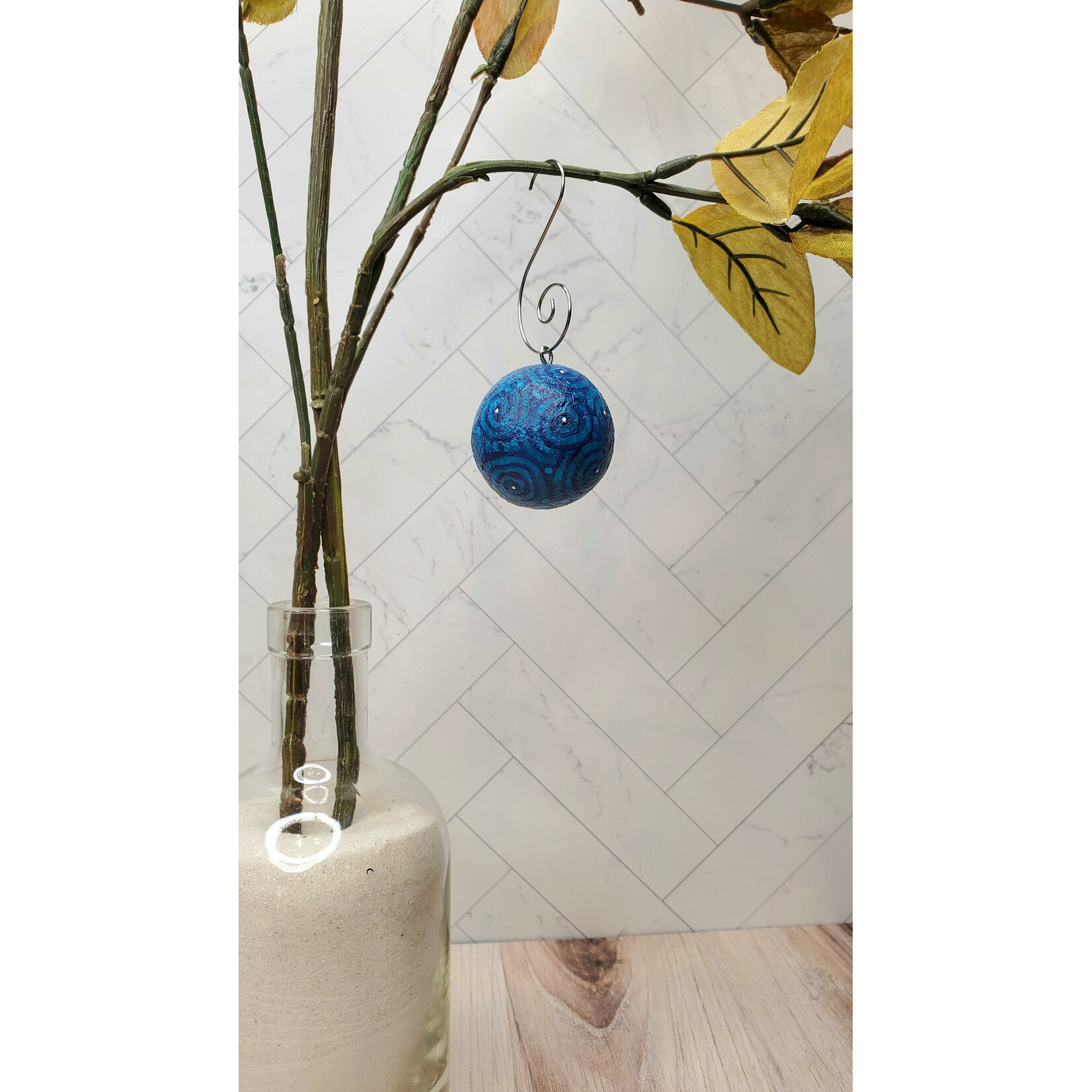 Javamama Small Blue Ball Ornament