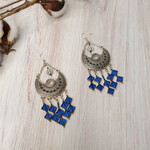 Mary Eastman Half Moon Blue Diamond Earrings