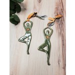 Pilaar Pottery Yoga Tree Pose Ornament