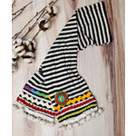 Roan's Repertoire Scrappy Happy Kids Scarf - black & white