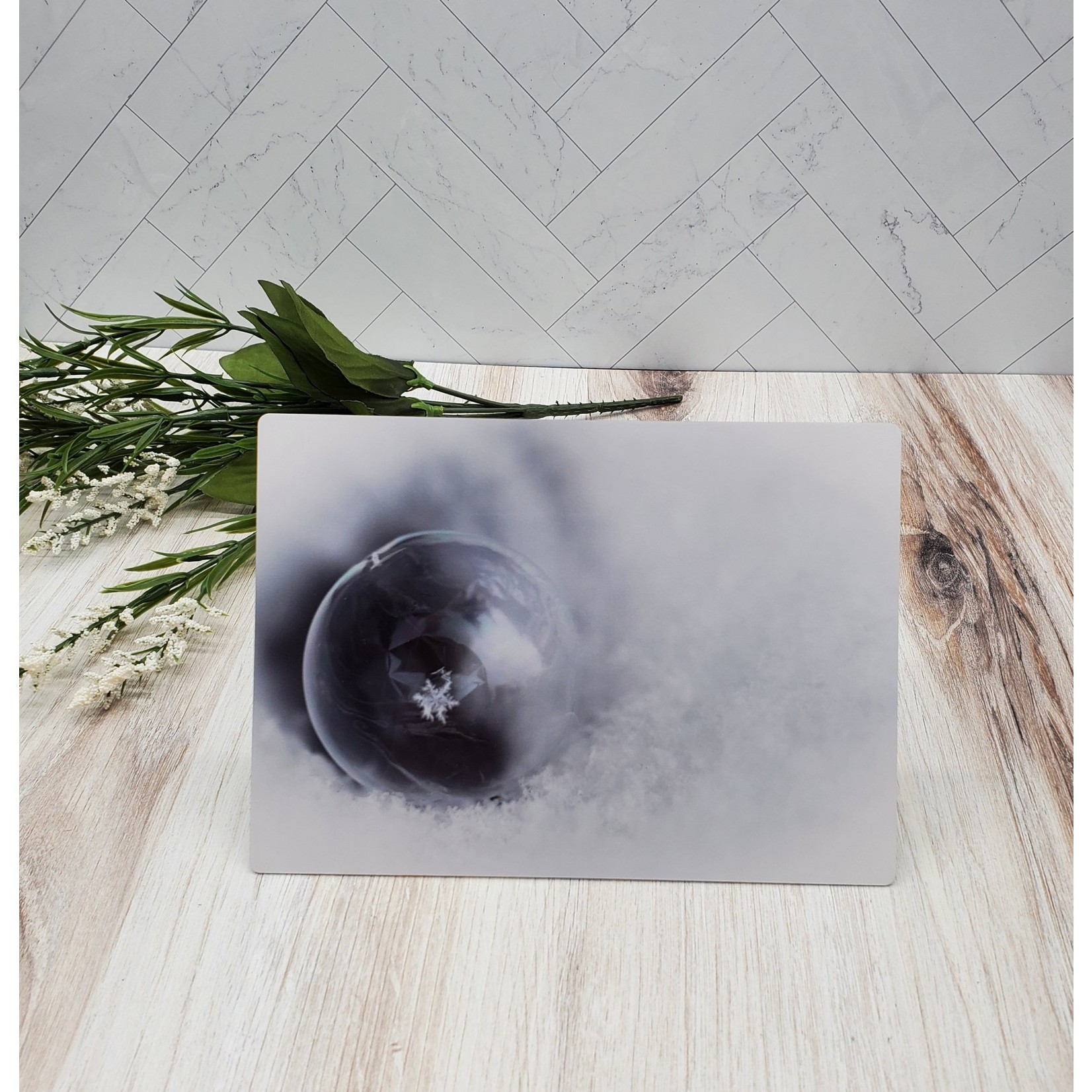 SGT Photography Frozen Bubble  - metal print by