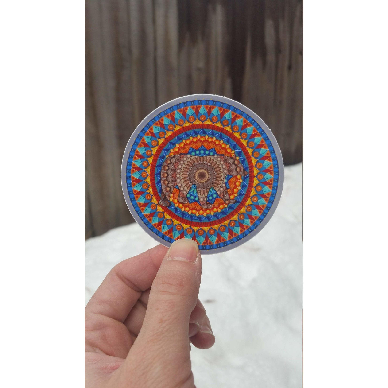 Stirling Studios Bear Mandala Sticker - 'Oh Hey, Bear!'
