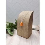 Stirling Studios Glow in the Dark Gummy Bear Necklace - Matte Orange