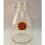 Stirling Studios Hand Painted Mandala Pendant - Yellow