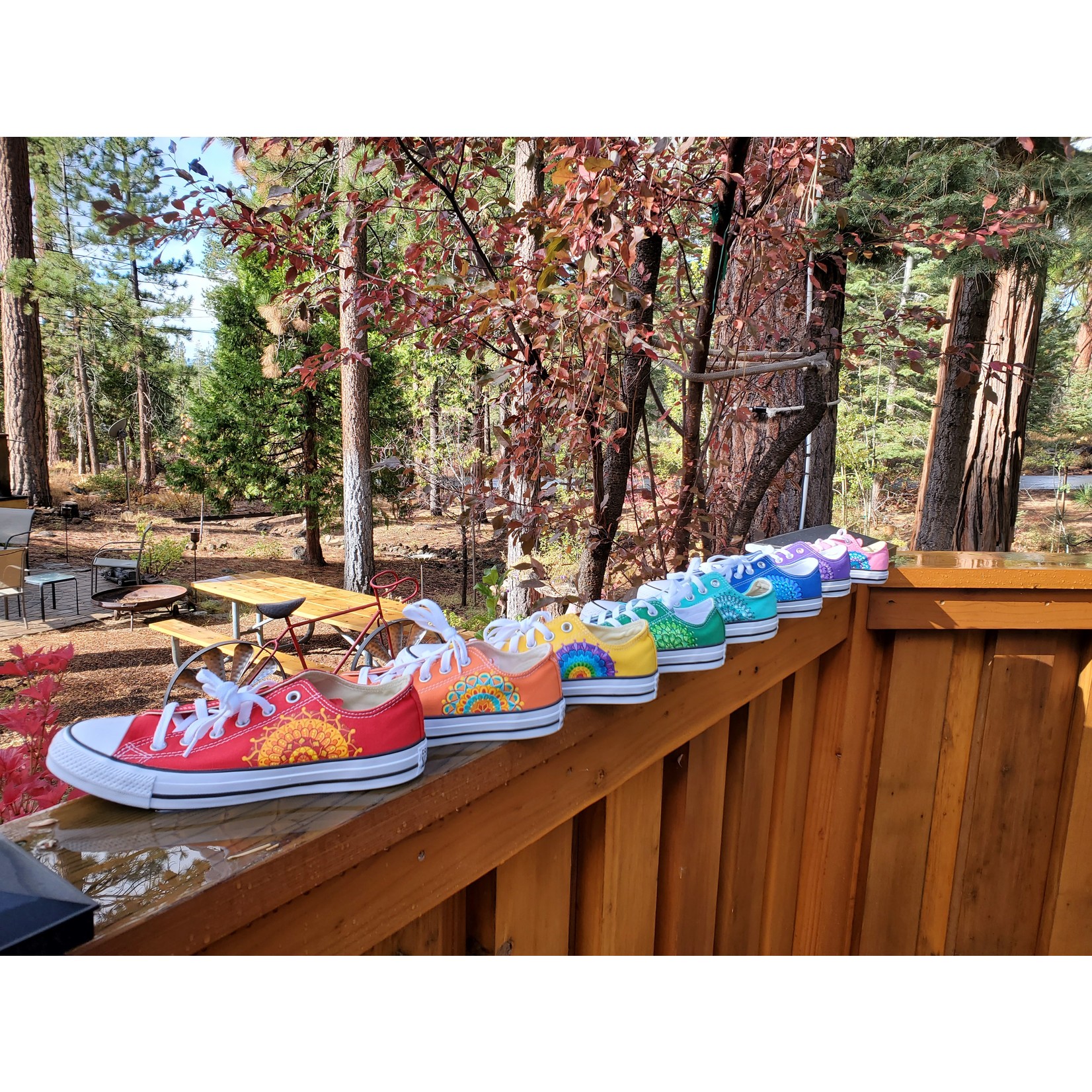 Stirling Studios Mandala Converse - Blue -