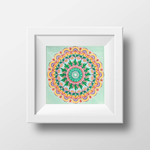 Stirling Studios Pastel Cactus Mandala - Archival Giclee Paper Print - Unframed