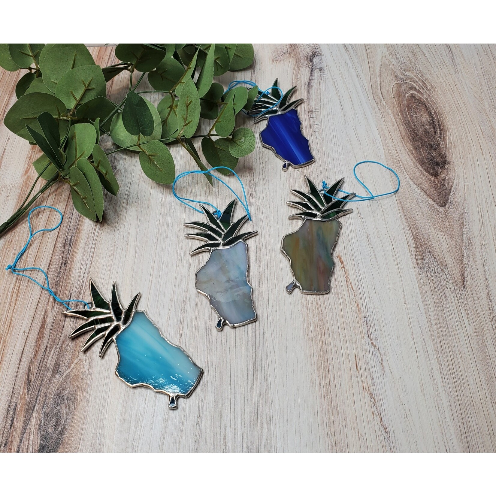 Tahloha Stained Glass Lake Tahoe Pineapples