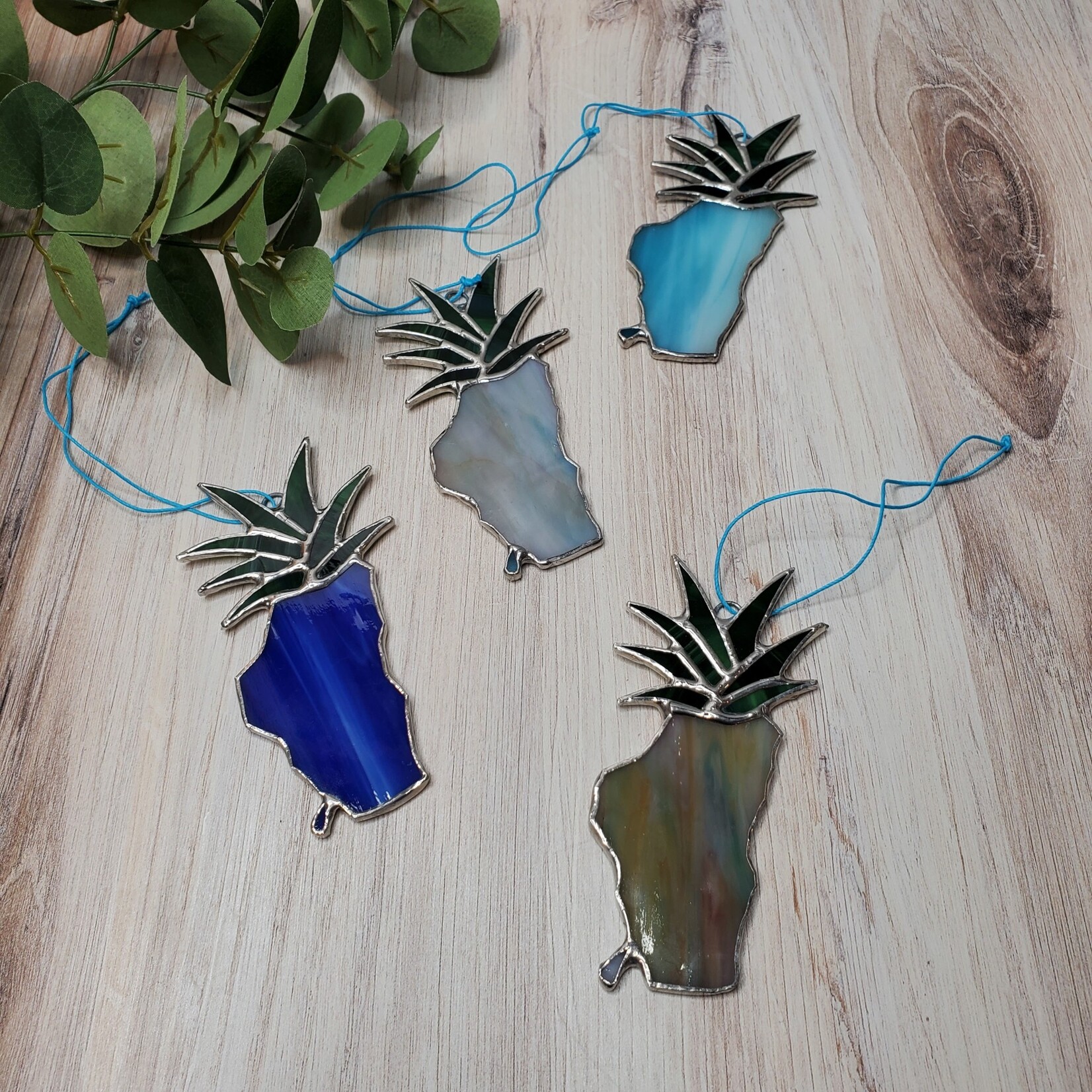 Tahloha Stained Glass Lake Tahoe Pineapples