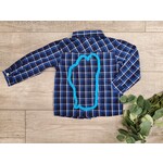 Tahloha Upcycled Lake Tahoe Shirt - Blue/White Plaid - Toddler - 3T