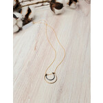 Tamacino Oxidized Double Horseshoe Necklace