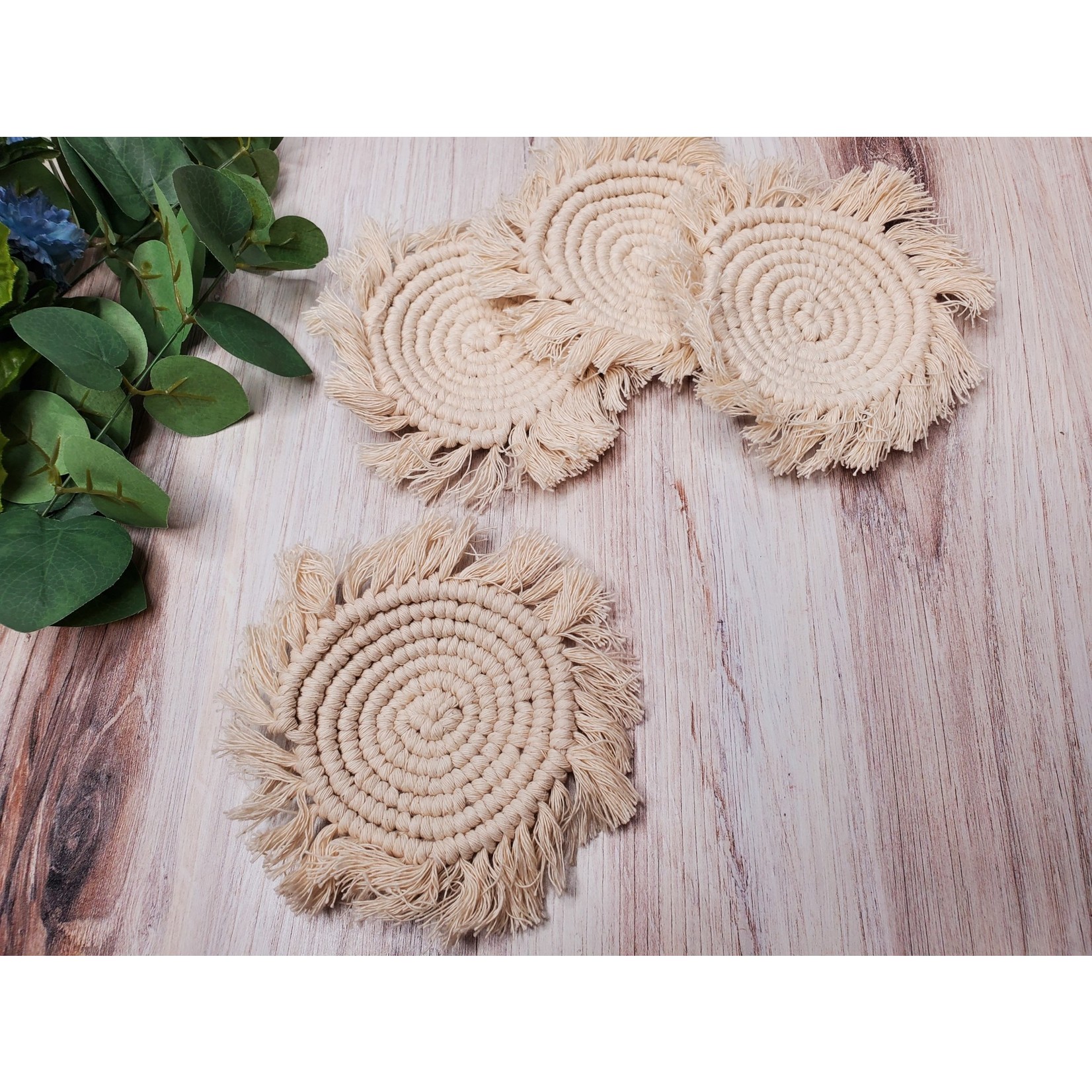 Tian Design & Handcraft Macrame Coasters - Set of 4