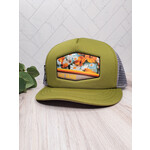 We the Trees California Poppies Trucker Hat - Green & Gray - 58cm